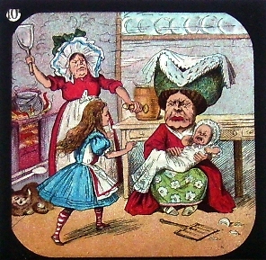 Alice in Wonderland - magic lantern slide